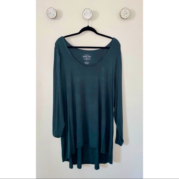 Torrid Super Soft Long Sleeve Emerald Green Shirt